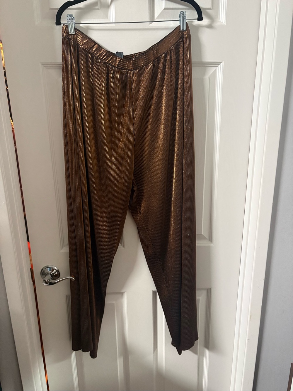 Bronze metallic shimmer pants
